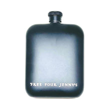 Load image into Gallery viewer, Matte Black Pocket Flask, Logo Style