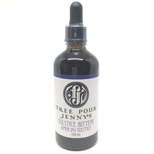 Load image into Gallery viewer, Free Pour Jenny's Solstice Bitters, Yukon made, alcohol bitter, bar bitters, cocktail, handmade, sustainable harvesting, small batch, wild foraged, lowbush cranberries, wild cranberries, lingonberries