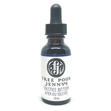 Load image into Gallery viewer, Free Pour Jenny's Solstice Bitters, Yukon made, alcohol bitter, bar bitters, cocktail, handmade, sustainable harvesting, small batch, wild foraged, lowbush cranberries, wild cranberries, lingonberries, gifting size