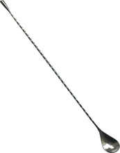 Load image into Gallery viewer, stainless steel bar spoon, logo product, Free Pour Jenny's, designed in Canada, barware, bar tools, bartender, home bar, stirring spoon, cocktails, branded merchandise, drinks, mixology