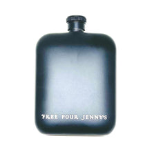 Load image into Gallery viewer, Matte Black Pocket Flask, Logo Style

